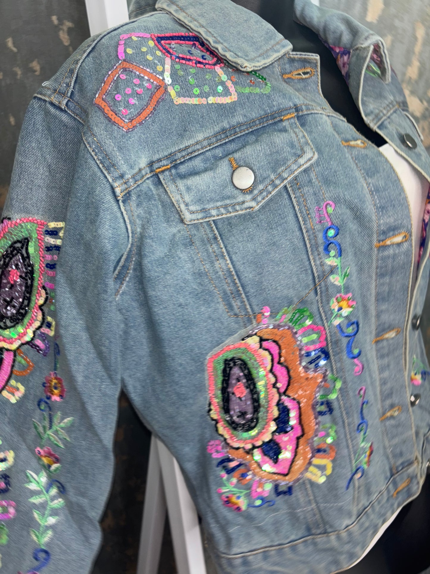 Rainbow Denim jacket