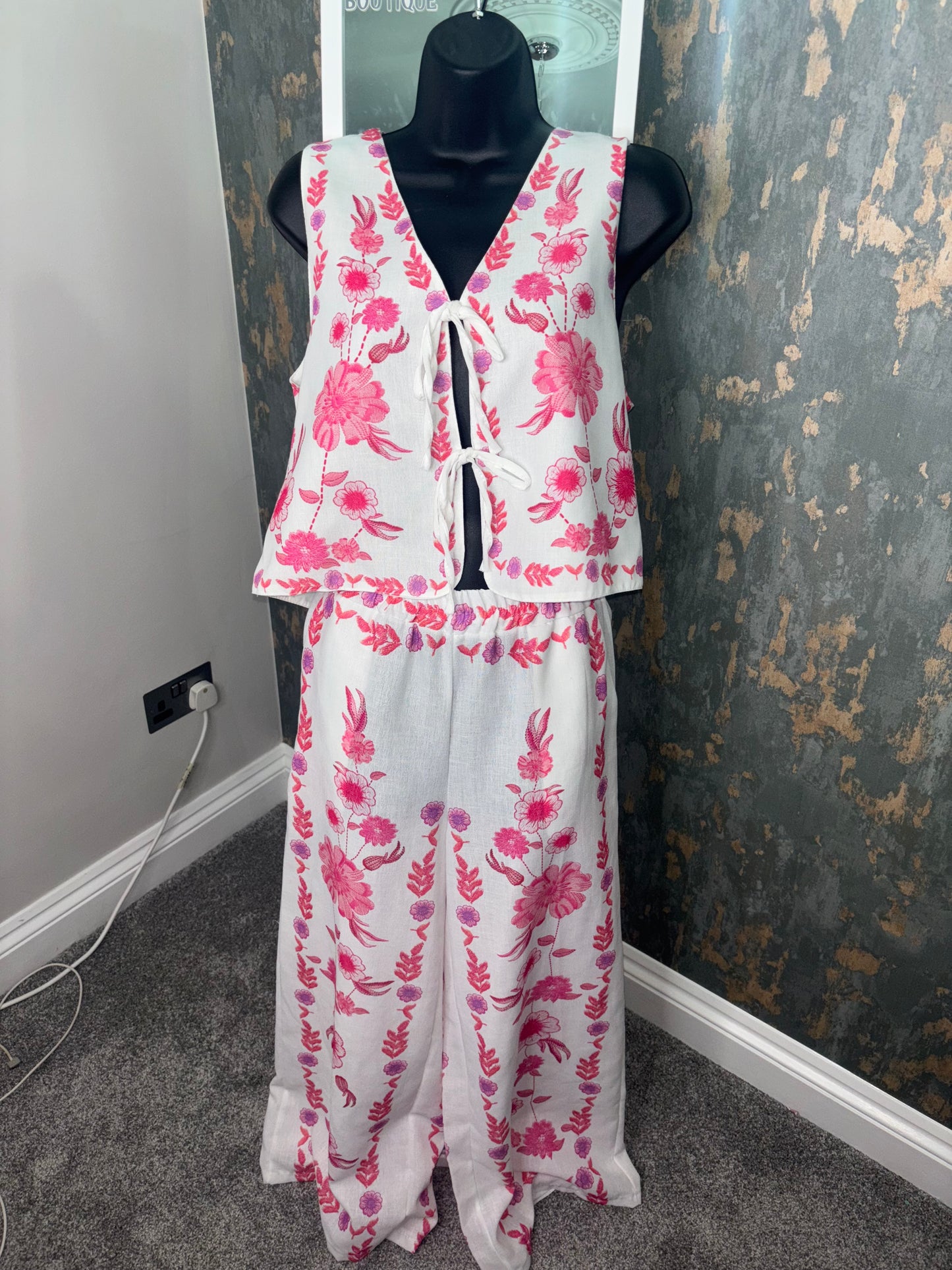 Floral Print Waistcoat co-ord