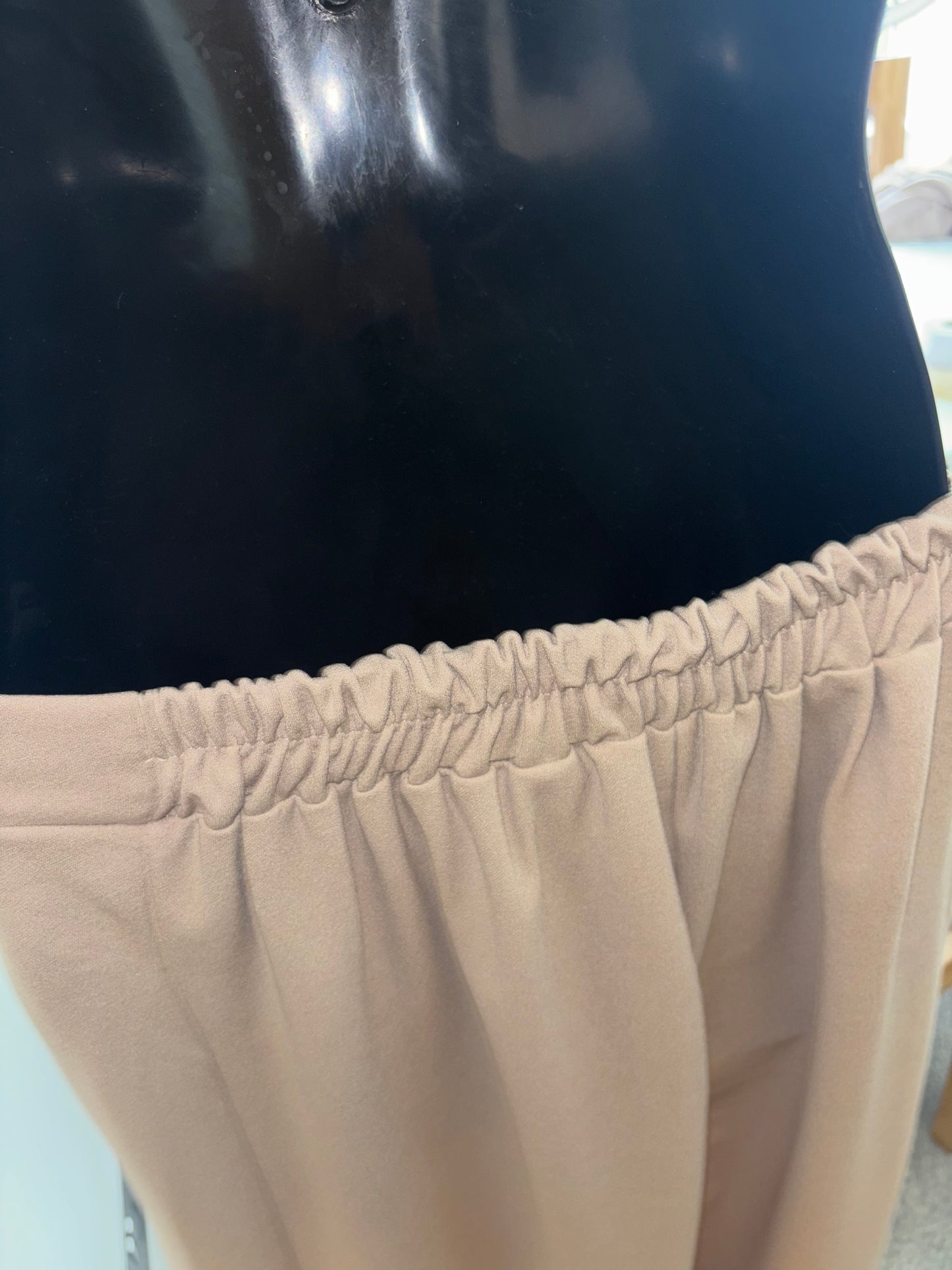Camel wide leg trousers